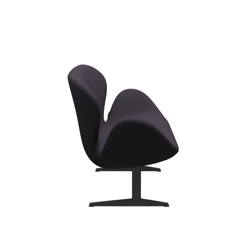 Fritz Hansen Swan canapé 2 places, graphite chaud / trio Steelcut bleu foncé