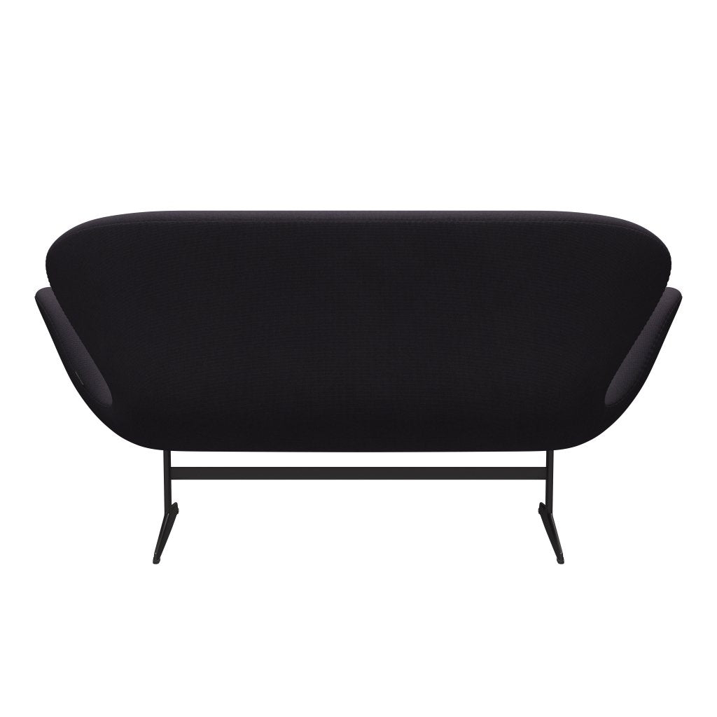 Fritz Hansen Swan Sofa 2 -Sitzer, warmes Graphit/Stahlkut -Trio warmes dunkelblau