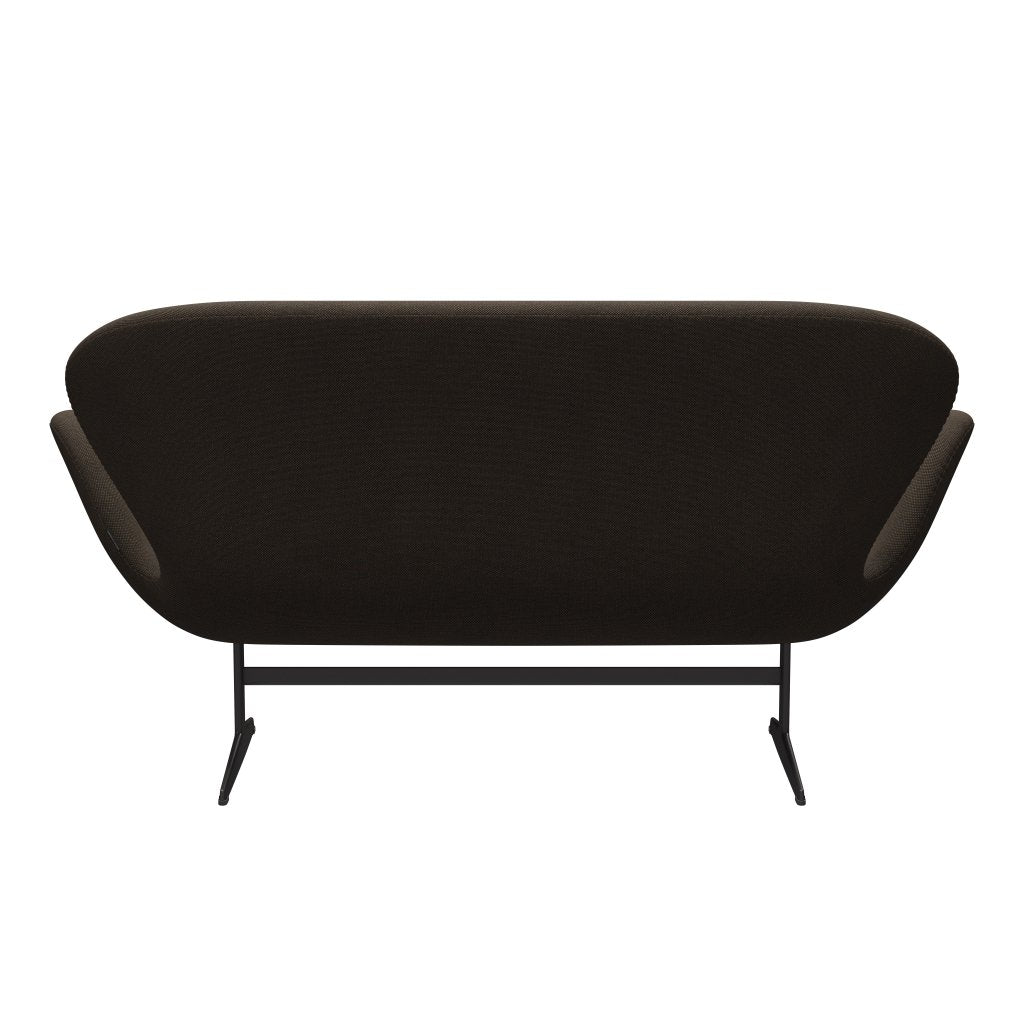 [product_category]-Fritz Hansen Swan Sofa 2 Seater, Warm Graphite/Sunniva Chocolate/Black-Fritz Hansen-3321-SV383-WGBASE-FRI-4