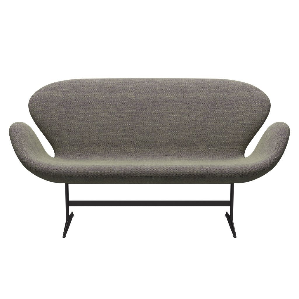 [product_category]-Fritz Hansen Swan Sofa 2 Seater, Warm Graphite/Sunniva Light Green/Violet-Fritz Hansen-3321-SV952-WGBASE-FRI-1