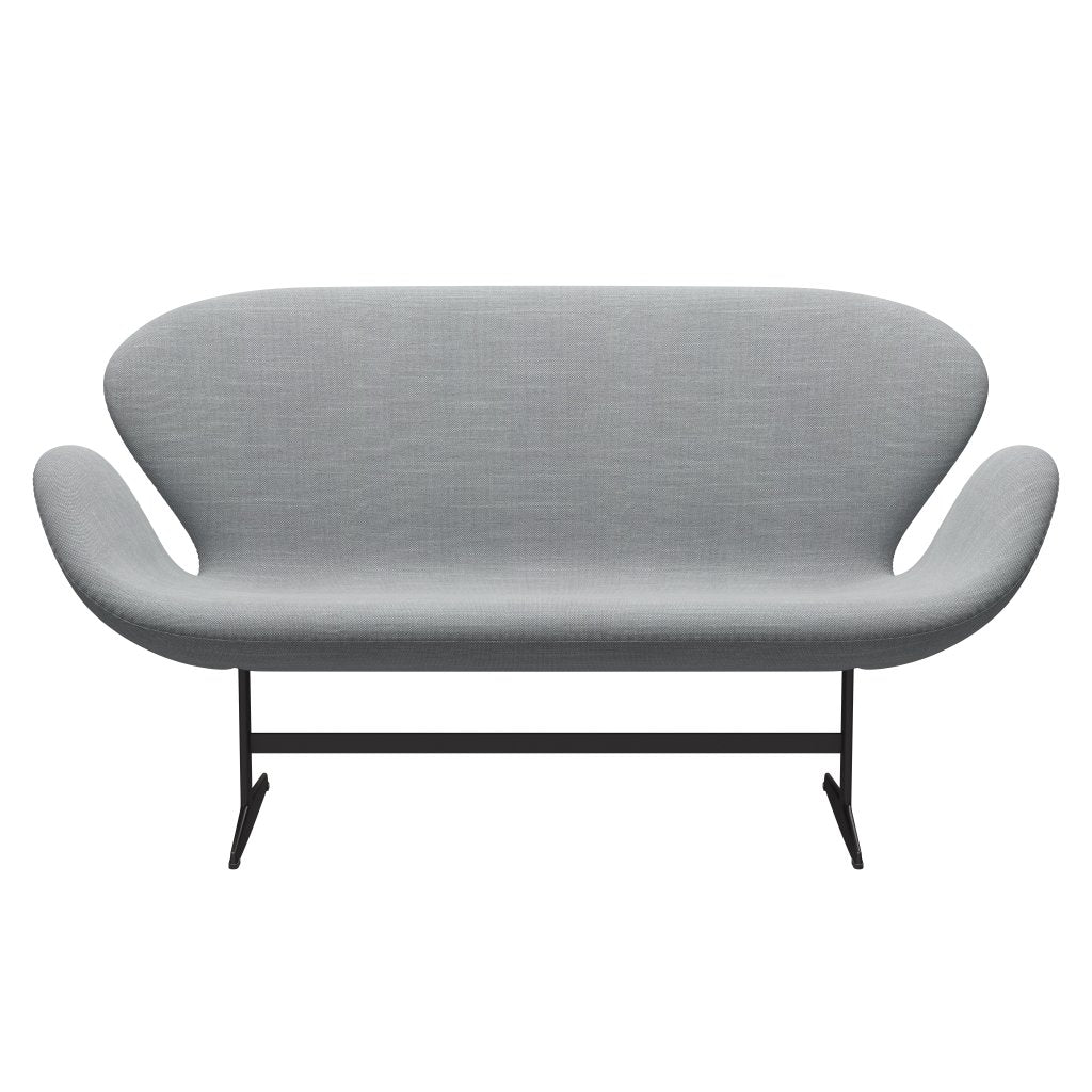 [product_category]-Fritz Hansen Swan Sofa 2 Seater, Warm Graphite/Sunniva Light Grey/Light Blue-Fritz Hansen-3321-SV133-WGBASE-FRI-1