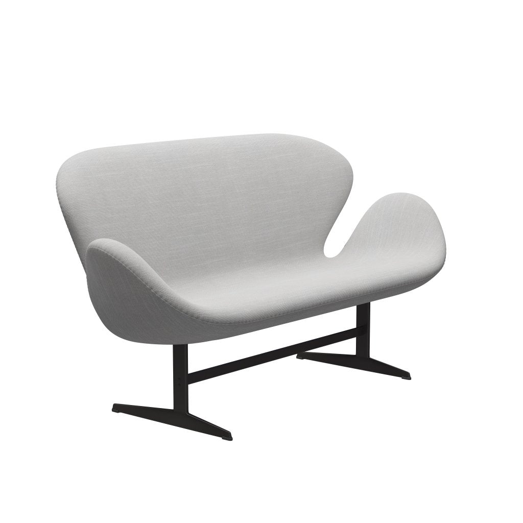 Fritz Hansen Swan Sofa 2 -sæder, varm grafit/sunniva naturlig/lysegrå