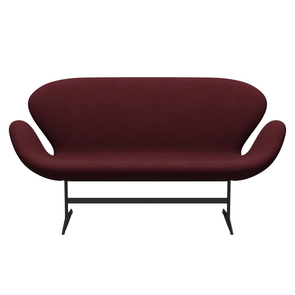 [product_category]-Fritz Hansen Swan Sofa 2 Seater, Warm Graphite/Tonus Wine Red-Fritz Hansen-3321-TON610-WGBASE-FRI-1