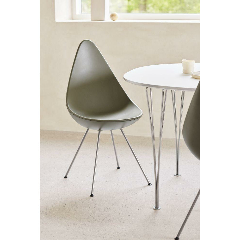 [product_category]-Fritz Hansen The Drop Chair, Chrome/Deep Clay-Fritz Hansen-3110-LA140-CST-FRI-3