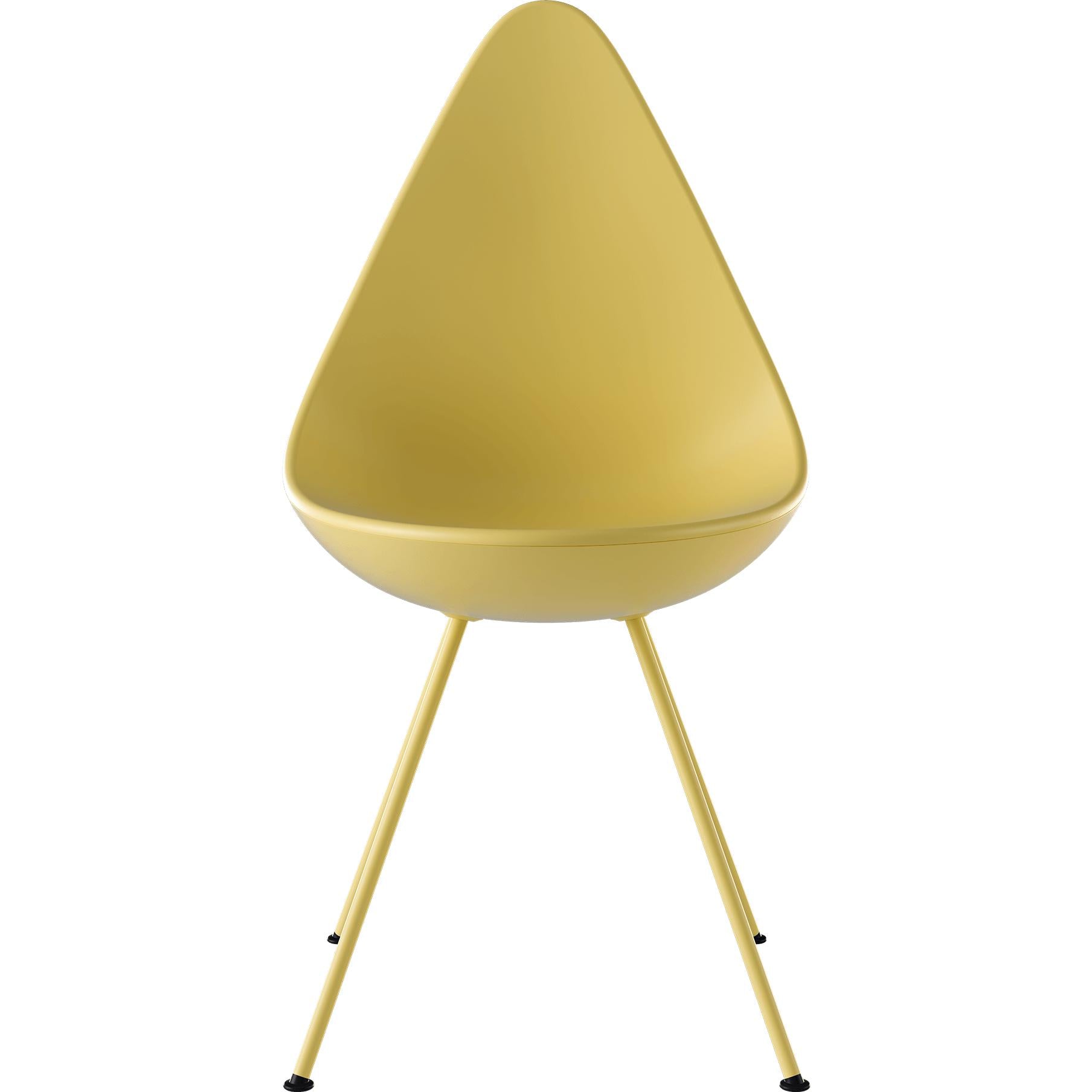 [product_category]-Fritz Hansen The Drop Chair Plastic Monochrome, Gen Z Yellow-Fritz Hansen-3110MC-gen-z yellow-FRI-1