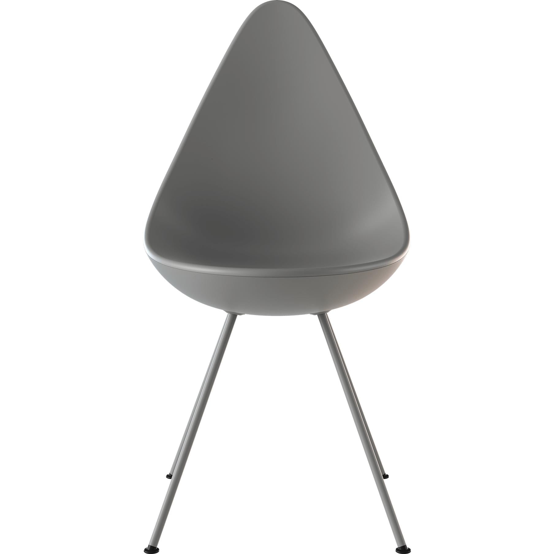 Fritz Hansen la chaise de chaise monochrome en plastique, neuf gris