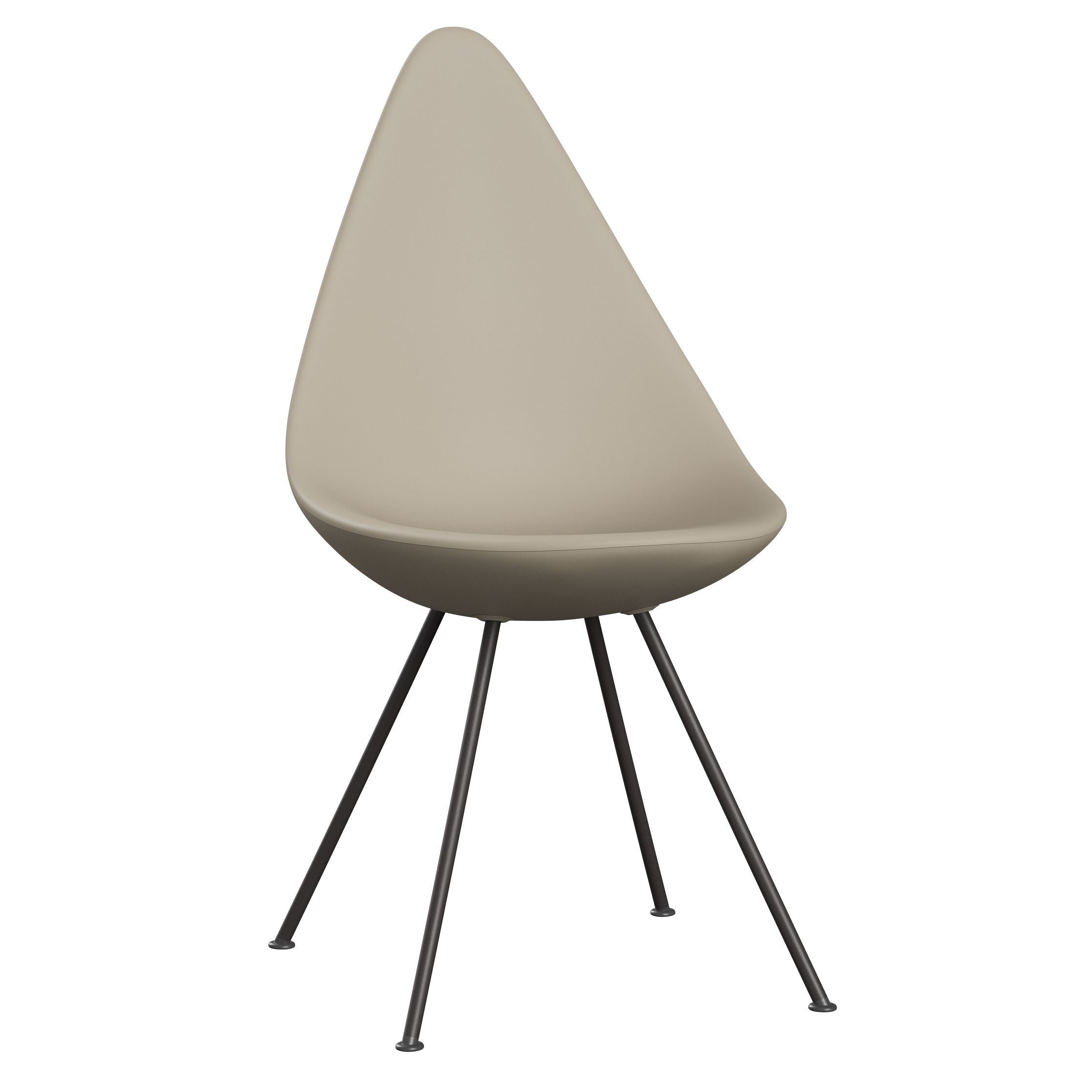 [product_category]-Fritz Hansen The Drop Chair, Warm Graphite/Light Beige-Fritz Hansen-3110-LA130-WGBASE-FRI-1