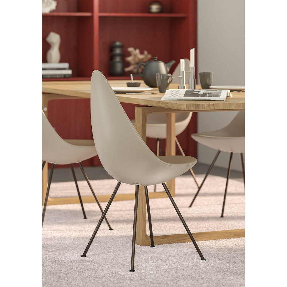 [product_category]-Fritz Hansen The Drop Chair, Warm Graphite/Light Beige-Fritz Hansen-3110-LA130-WGBASE-FRI-4