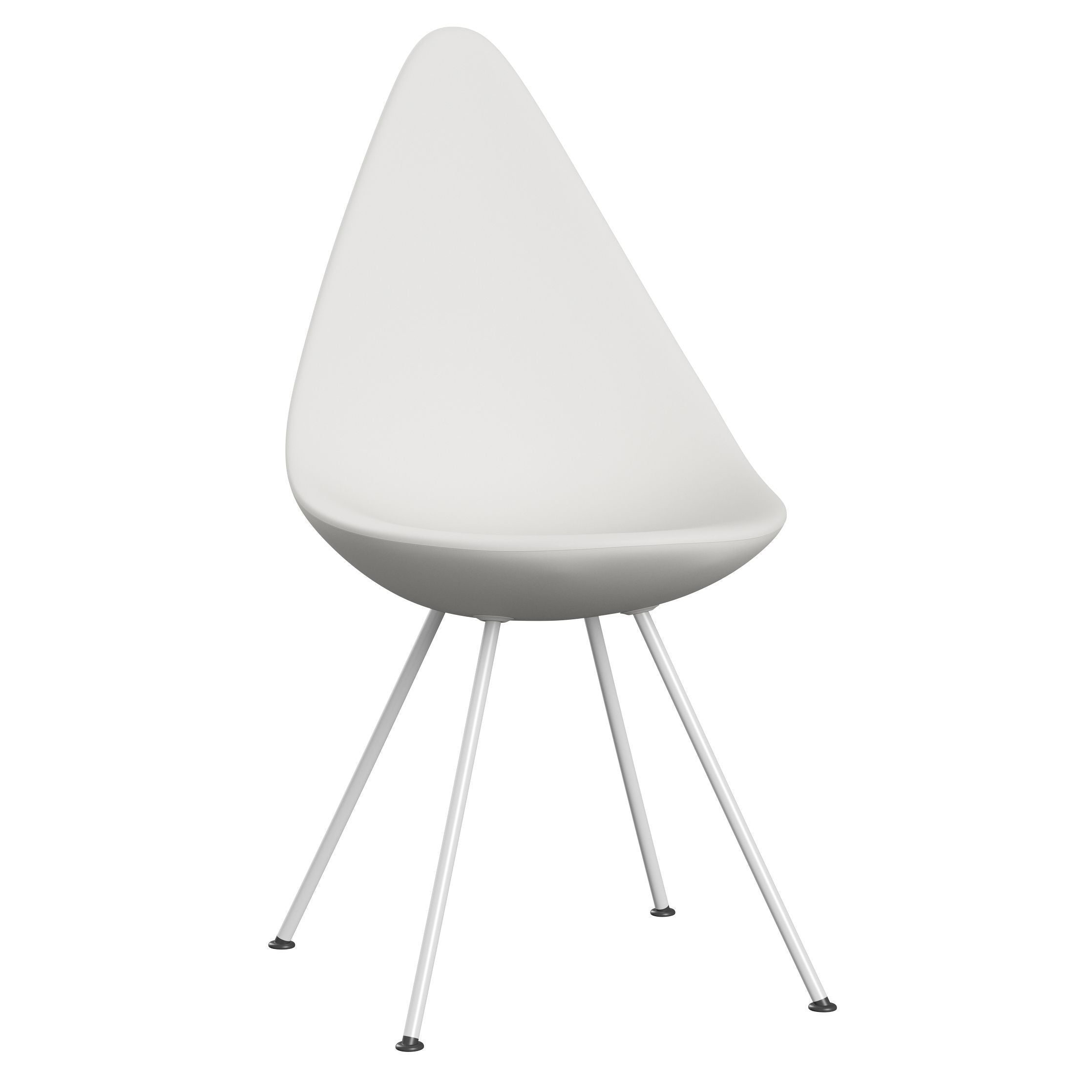 [product_category]-Fritz Hansen The Drop Chair, White/White-Fritz Hansen-3110-DROPWH-WH-FRI-1