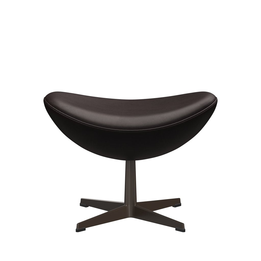 Fritz Hansen The Egg Foot Stool, Brown Bronze/Grace Dark Brown