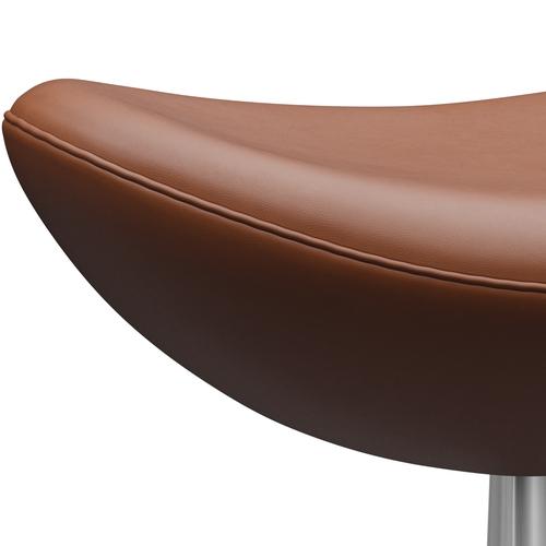 [product_category]-Fritz Hansen The Egg Footstool Leather, Satin Brushed Aluminum/Essential Walnut-Fritz Hansen-3127-STWALT-SPAL-FRI-4