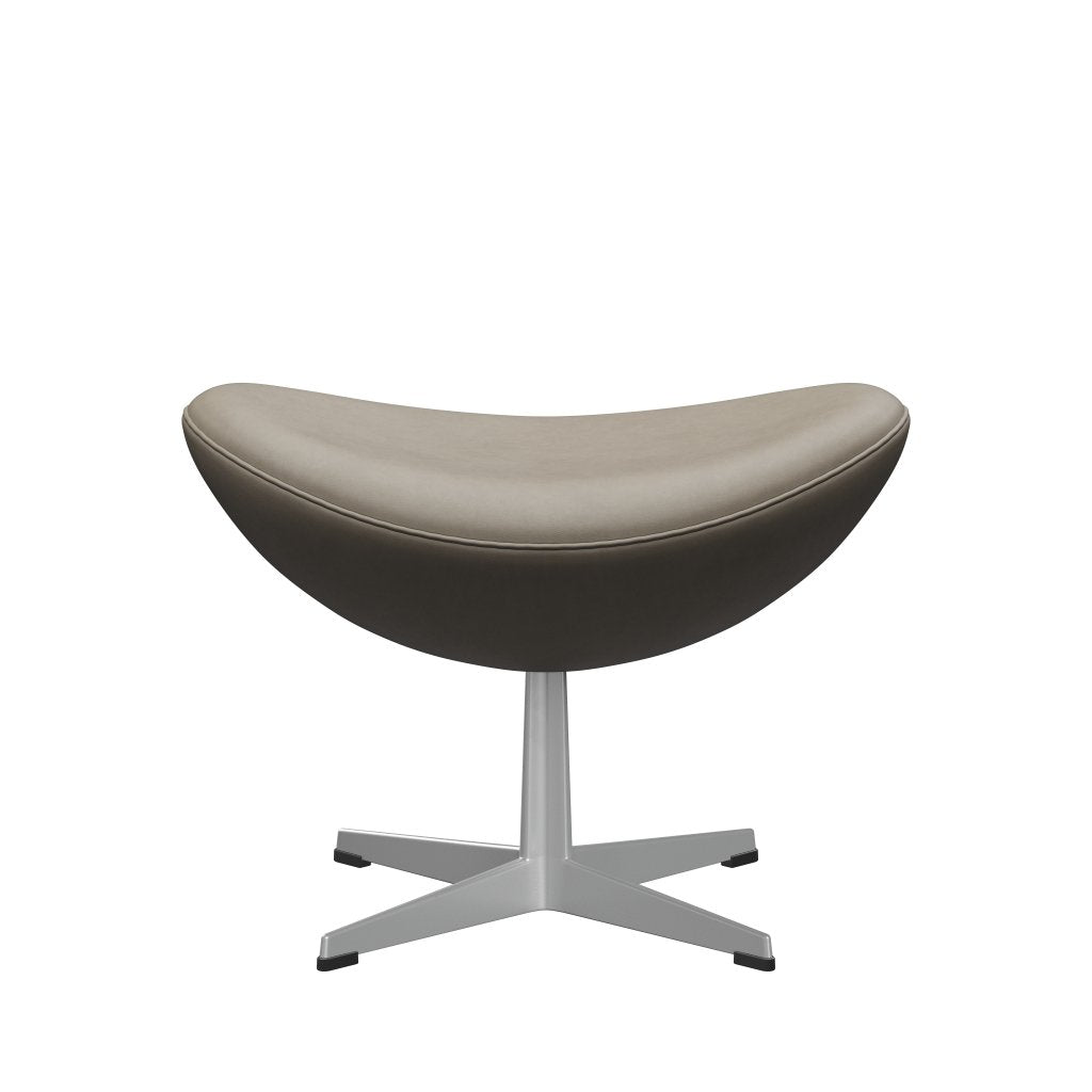 [product_category]-Fritz Hansen The Egg Footstool Leather, Silver Grey/Essential Light Grey-Fritz Hansen-3127-STLIGR-SGBASE-FRI-1