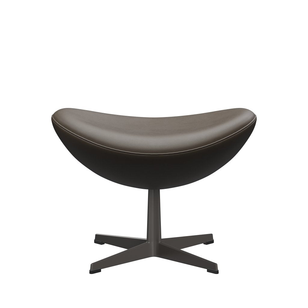 [product_category]-Fritz Hansen The Egg Footstool Leather, Warm Graphite/Essential Stone-Fritz Hansen-3127-STSTON-WGBASE-FRI-1