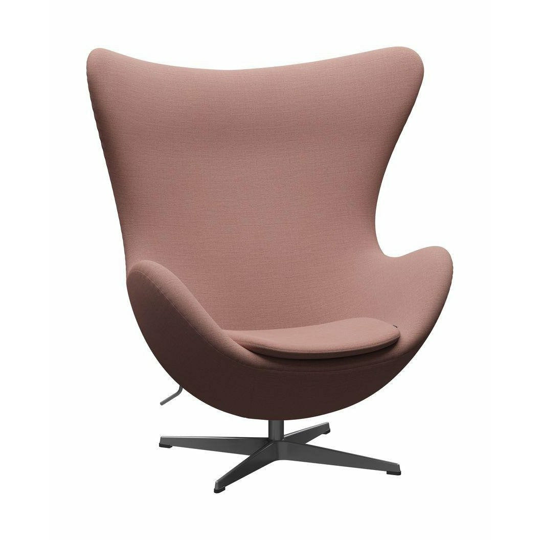 Fritz Hansen The Egg Lounge Chail, gris plateado/Christianshavn 1131 rojo