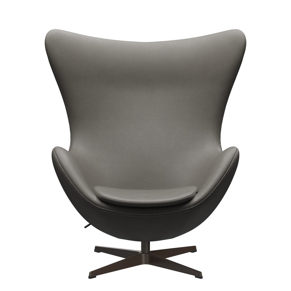 Fritz Hansen The Egg Lounge Suelle Leather, bronce marrón/lava esencial