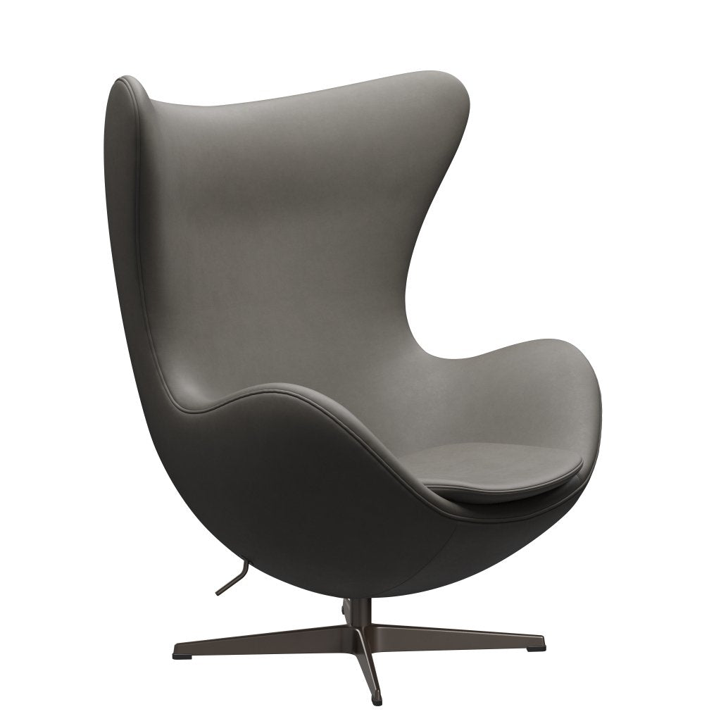 Fritz Hansen The Egg Lounge stol læder, brun bronze/essentiel lava