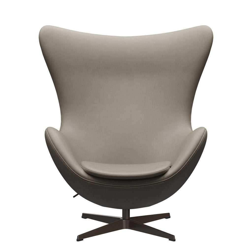 Fritz Hansen The Egg Lounge Chaid Cuir, bronze brun / gris clair essentiel