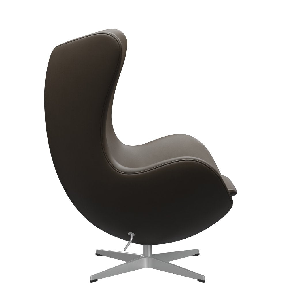 Fritz Hansen The Egg Lounge Suelle Leather, Silver Grey/Essential Stone