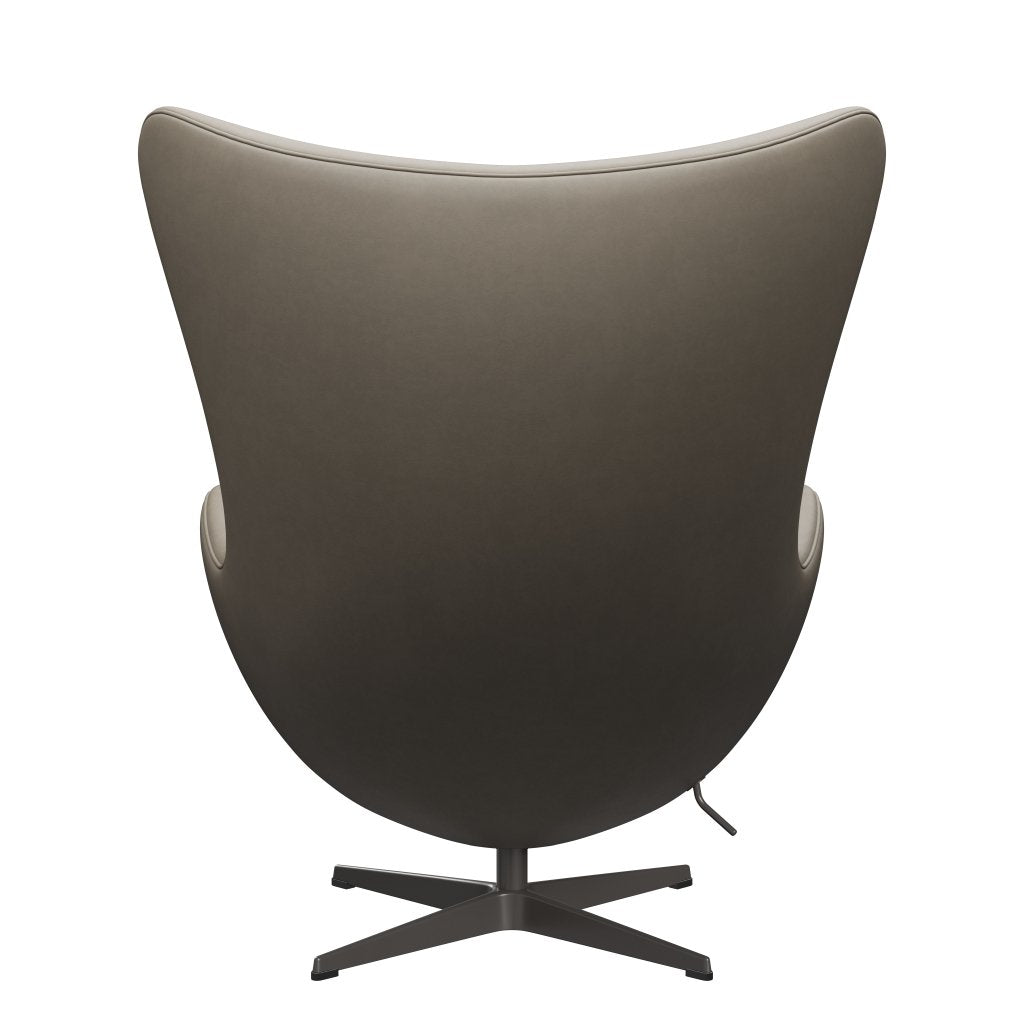 Fritz Hansen The Egg Lounge Suelle Leather, grafito cálido/esencial gris claro