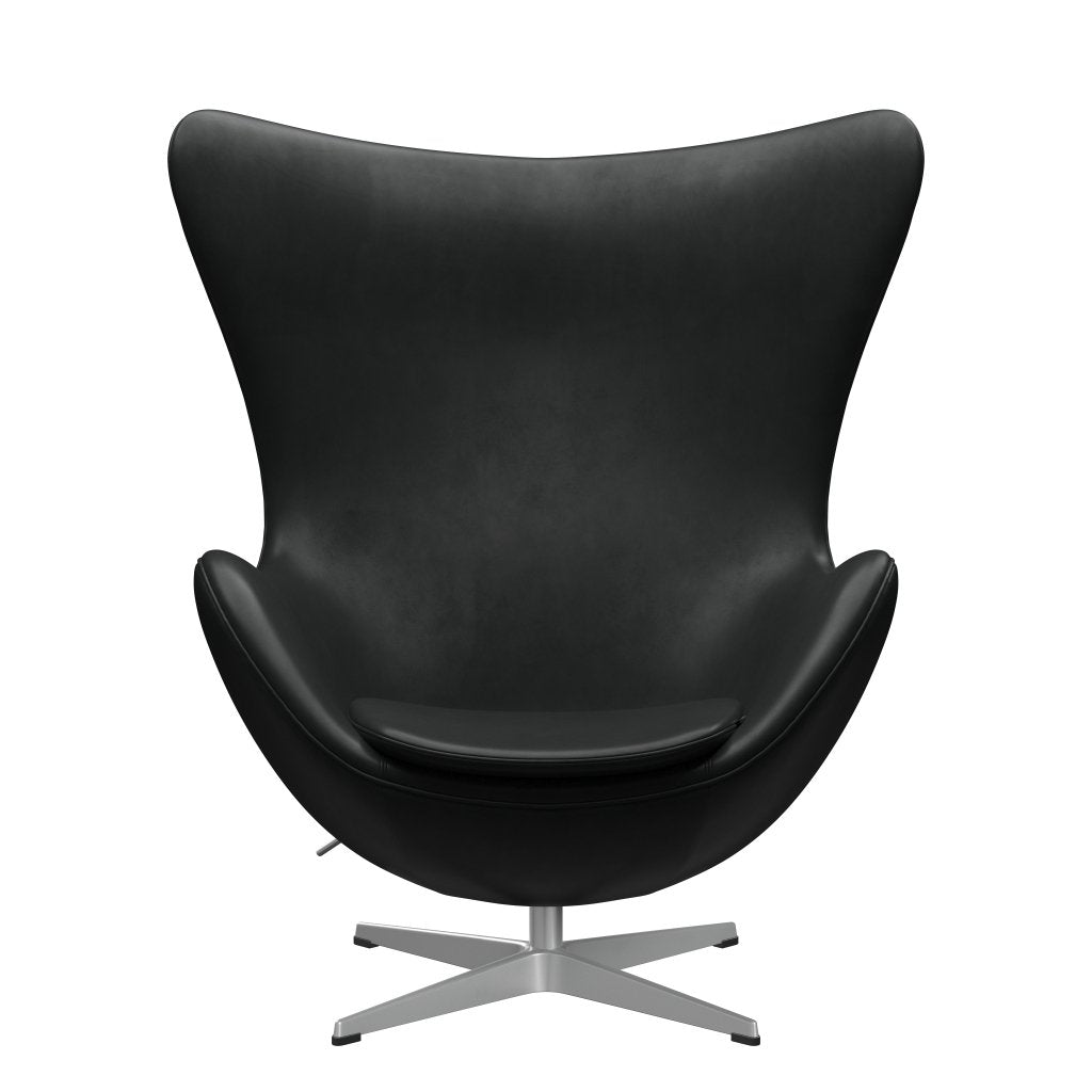 Fritz Hansen la chaise longue des œufs, gris argenté / Grace Black