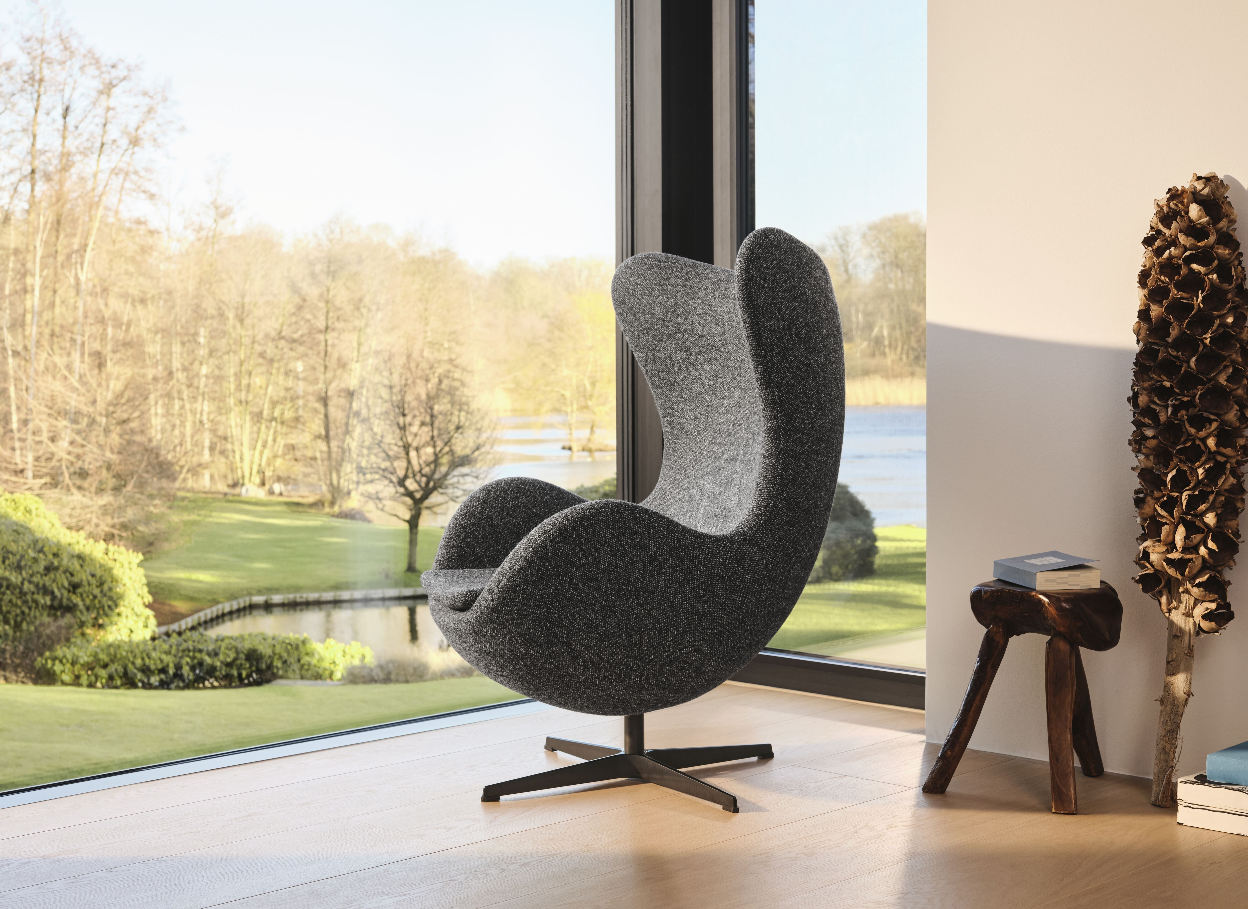 [product_category]-Fritz Hansen The Egg Lounge Chair, Vanir Granite Brown Fabric Anniversary Collection-Fritz Hansen-3316-Anniversary-Vanir-Granite-Brown-FRI-6