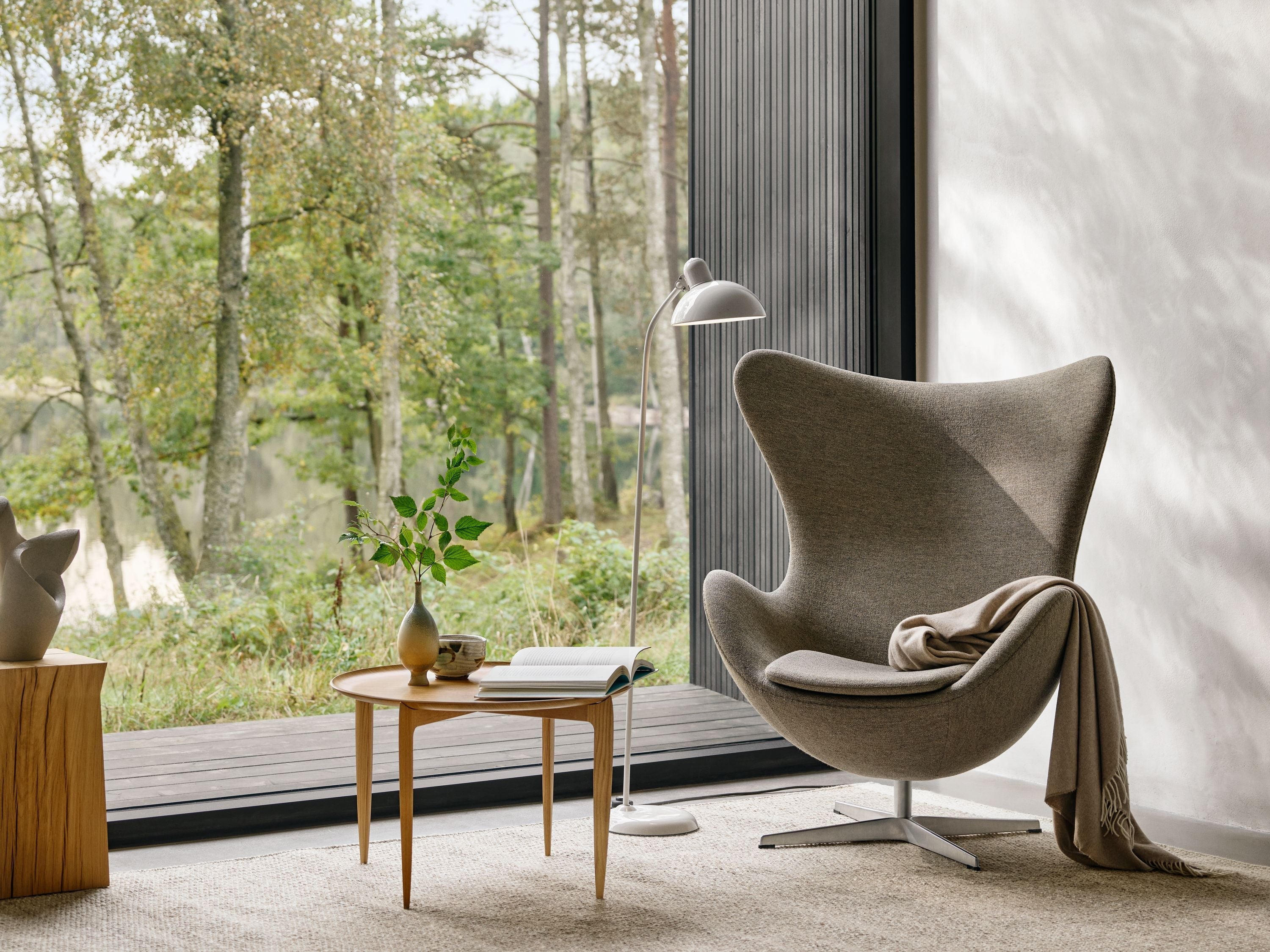 Fritz Hansen Tray Table Oak, ø60 Cm