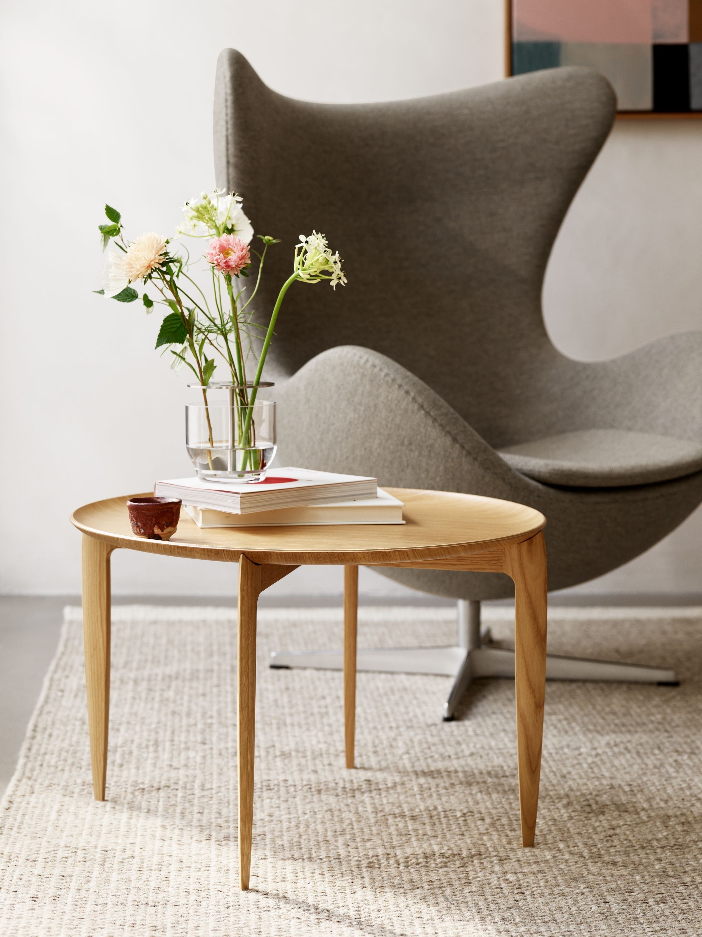 Fritz Hansen Tray Table Oak, ø60 Cm