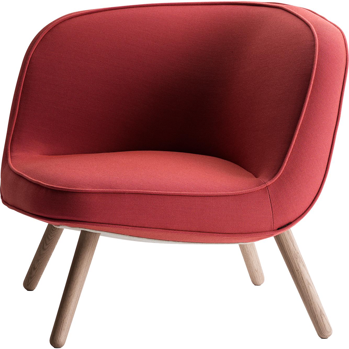 Fritz Hansen Via57 Silla de salón, trío de acero rojo