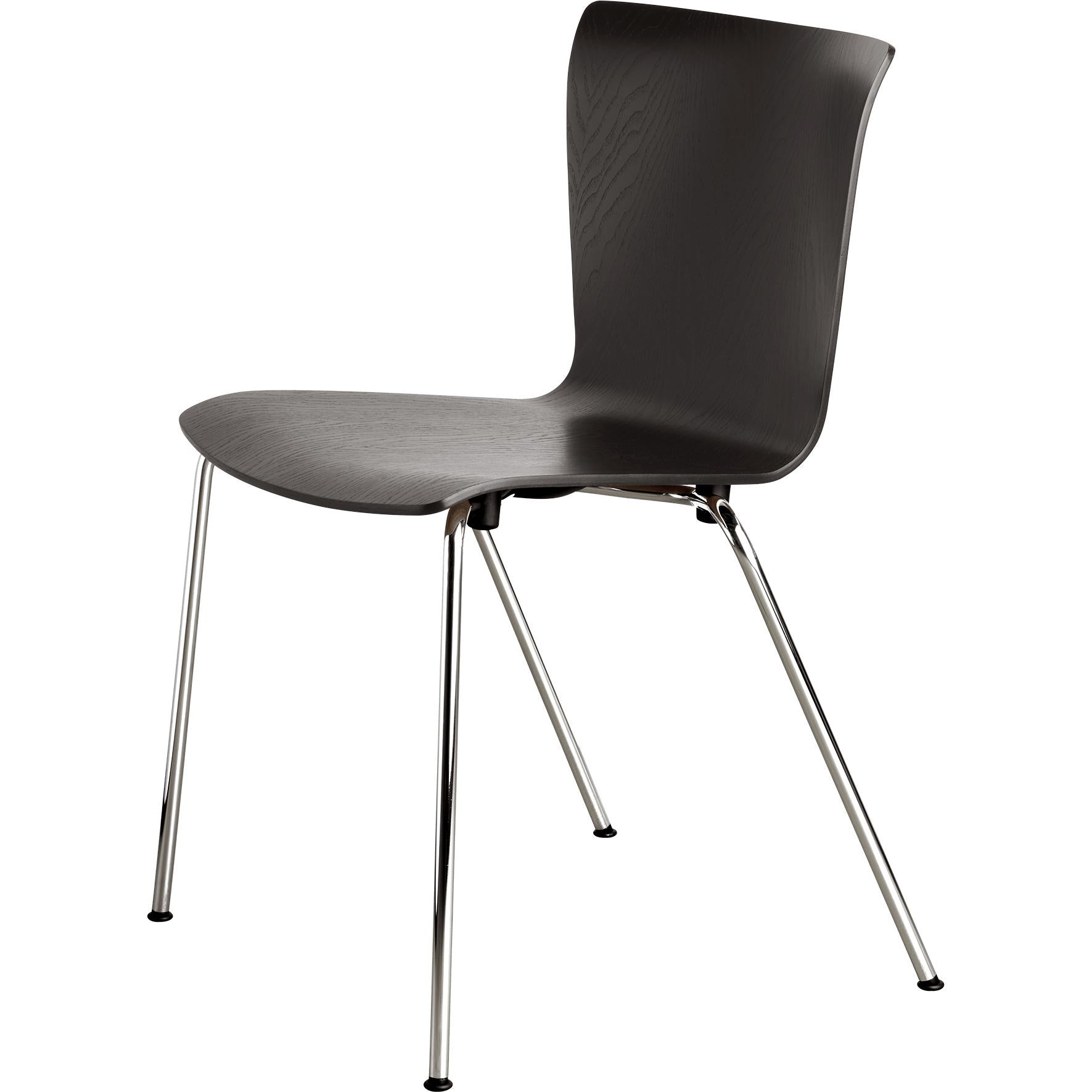 Fritz Hansen Vico Duo VM110 Pierras cromadas de silla, ceniza negra