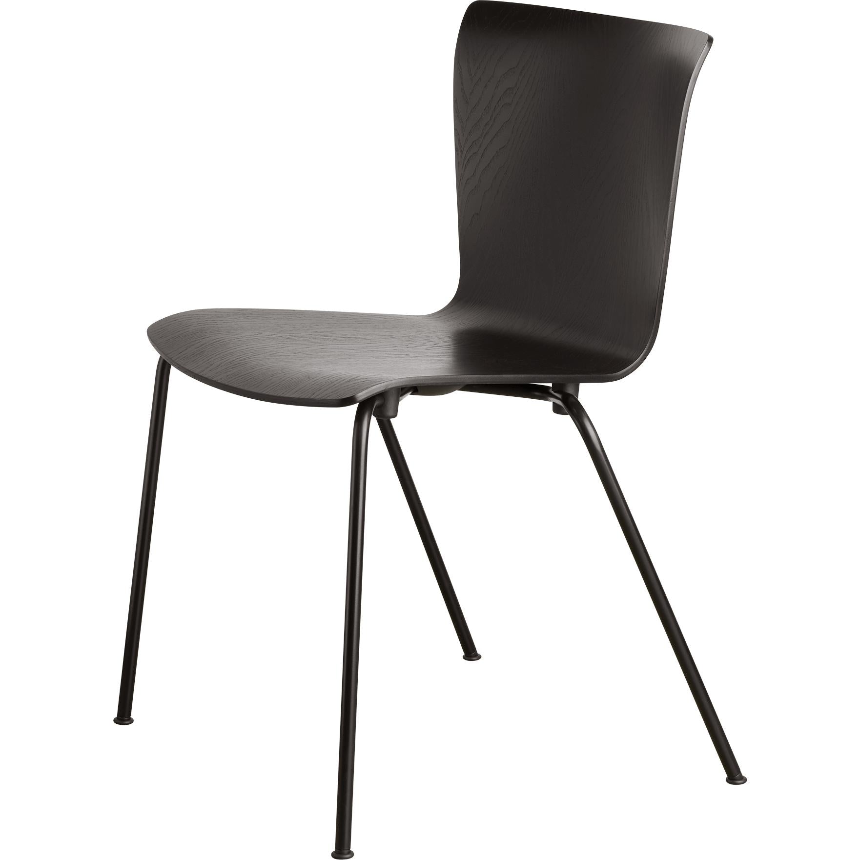 Fritz Hansen Vico Duo Vm110 Stol Pulverlakeret Stel, Sort Ask