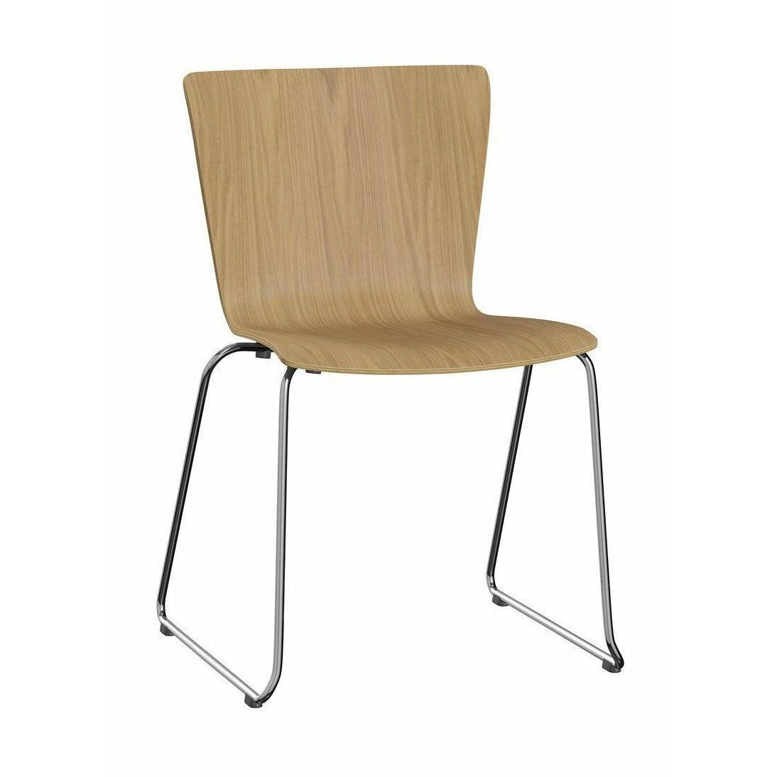 Fritz Hansen Vico Duo Vm114 Chair Oak, Chrome/Oak Brown