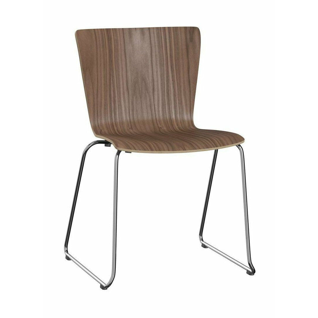 Fritz Hansen Vico Duo VM114 Stoel Walnut, Chrome/Walnut