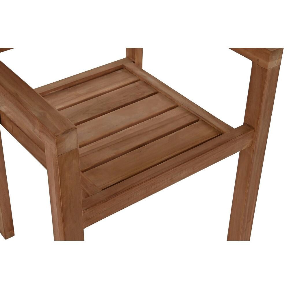 [product_category]-Garden chair DKD Home Decor Brown Teak 58 x 48 x 91 cm (58 x 48 x 91-Bigbuy-S3033155-5