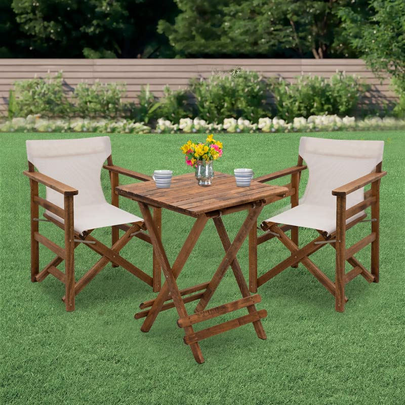 [product_category]-Garden Dining Set DUCHESS Wooden Table 60x60cm-Cyan Bella-RK23307-2