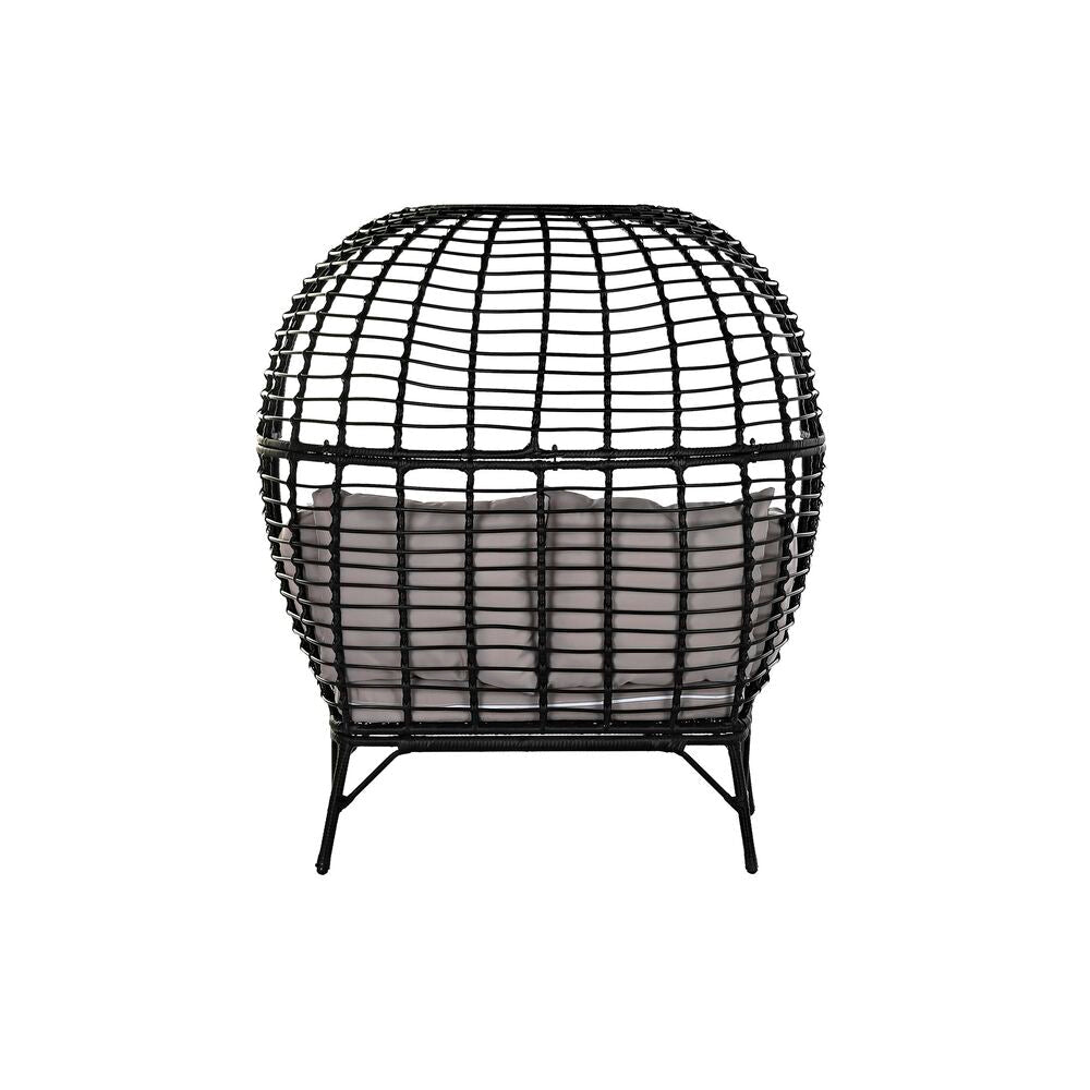 [product_category]-Garden sofa DKD Home Decor Black Beige synthetic rattan Steel (130 x-Bigbuy-S3033376-10