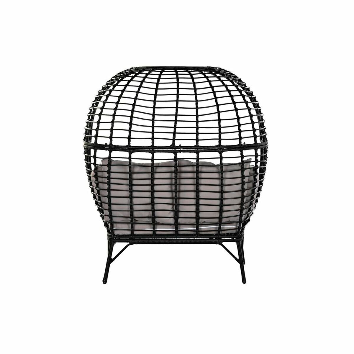 [product_category]-Garden sofa DKD Home Decor Black Beige synthetic rattan Steel (130 x-Bigbuy-S3033376-11