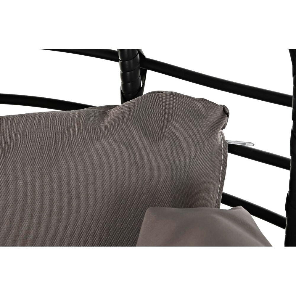 [product_category]-Garden sofa DKD Home Decor Black Beige synthetic rattan Steel (130 x-Bigbuy-S3033376-7