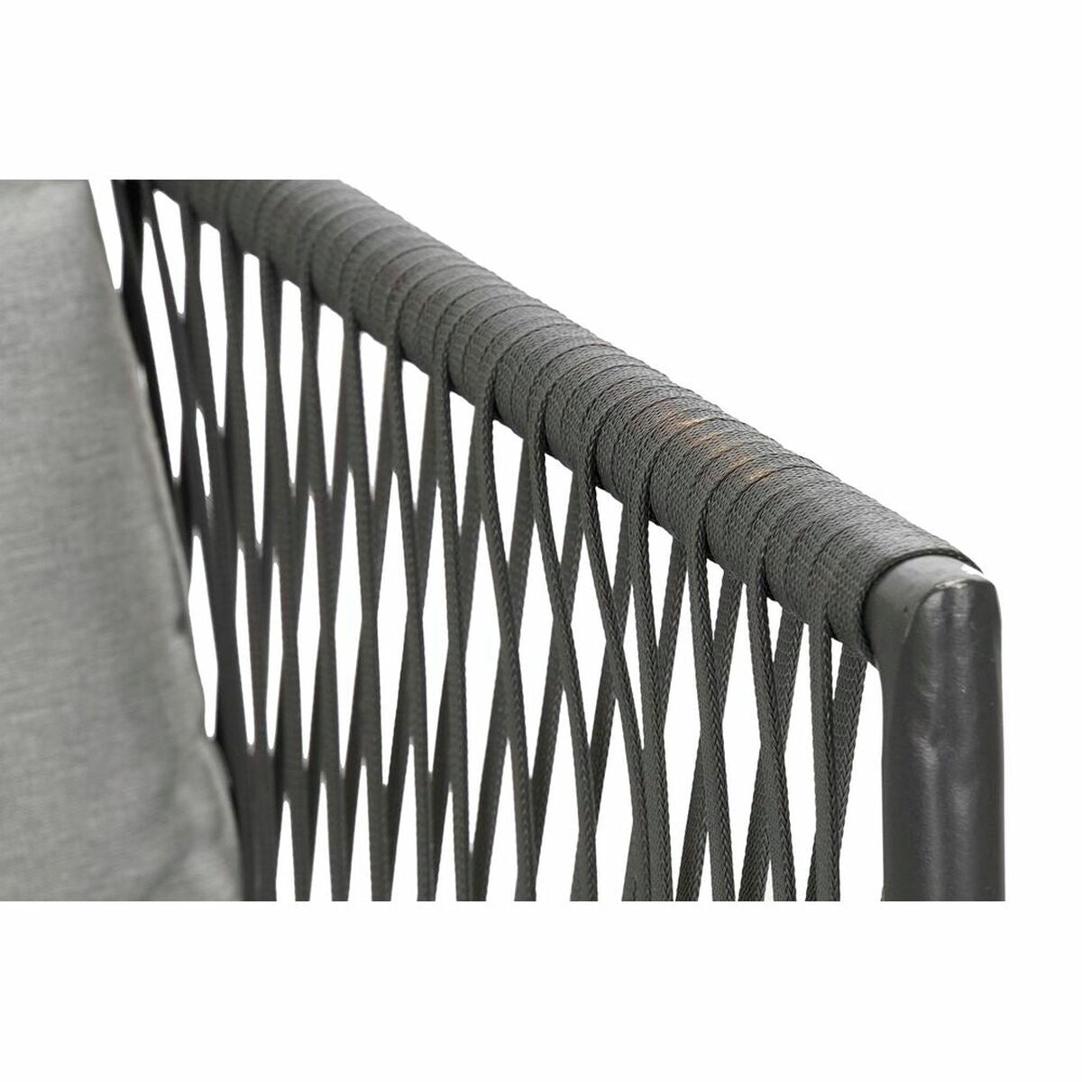 [product_category]-Garden sofa DKD Home Decor Black Metal Aluminium Rope 30 x 40 cm 192 x-Bigbuy-S3033404-14