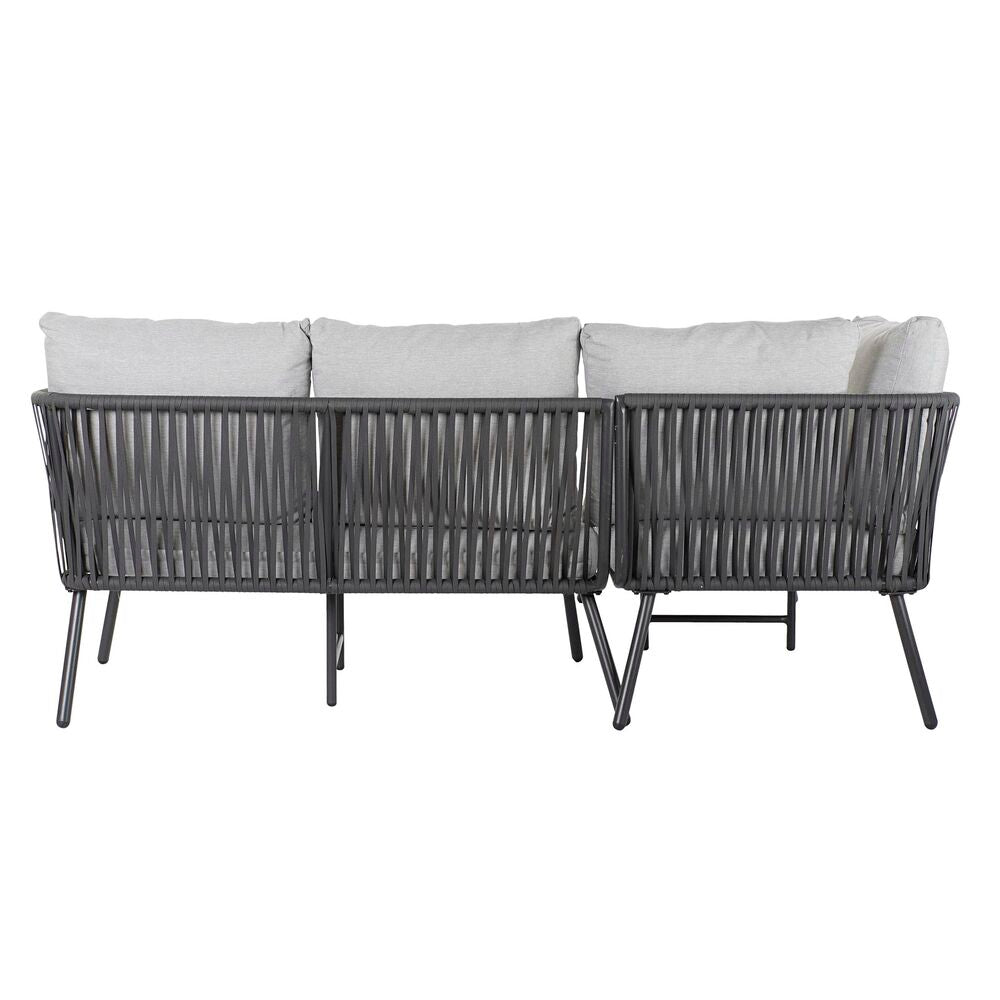 [product_category]-Garden sofa DKD Home Decor Black Metal Aluminium Rope 30 x 40 cm 192 x-Bigbuy-S3033404-8