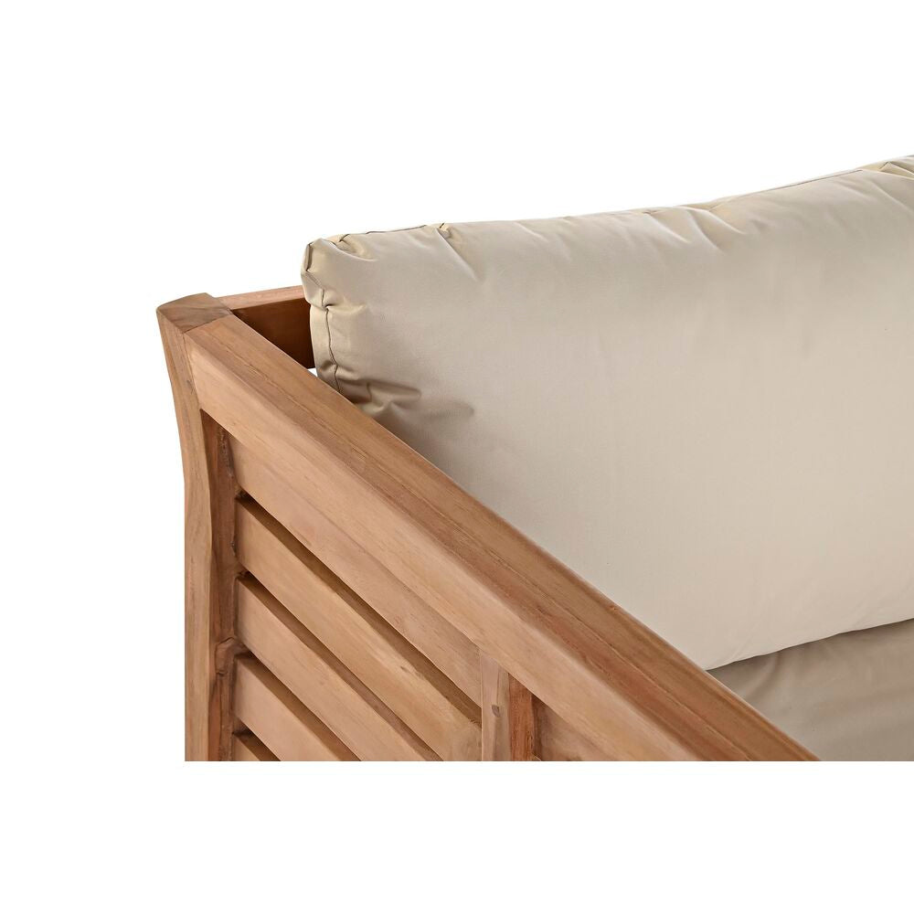[product_category]-Garden sofa DKD Home Decor Brown Teak Cotton (155 x 85 x 70 cm)-Bigbuy-S3033152-4