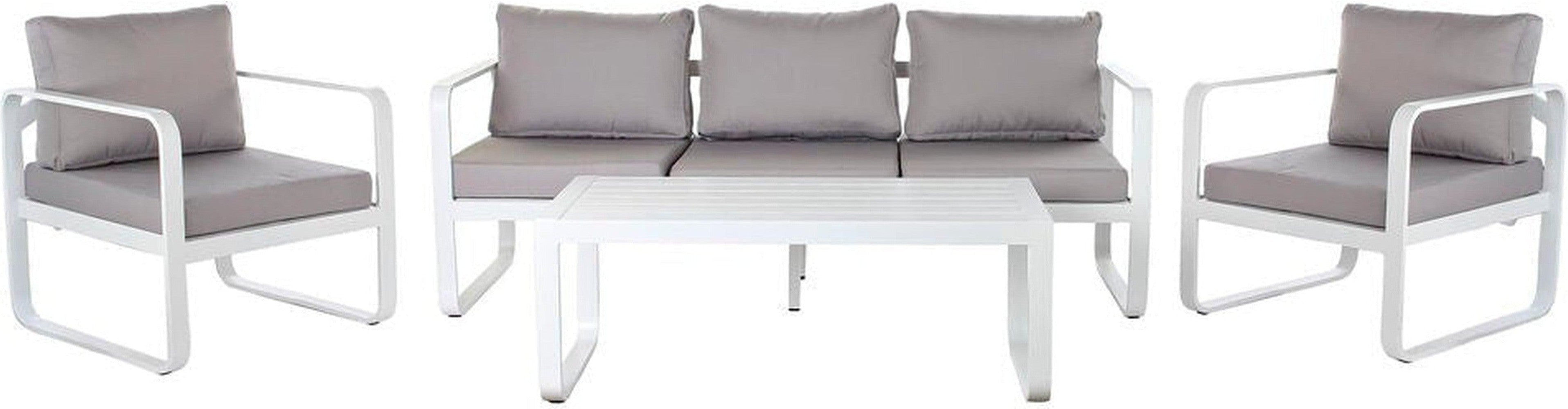 [product_category]-Garden sofa DKD Home Decor Grey Aluminium 78 cm 184 x 72 x 78 cm-Bigbuy-S3033435-1