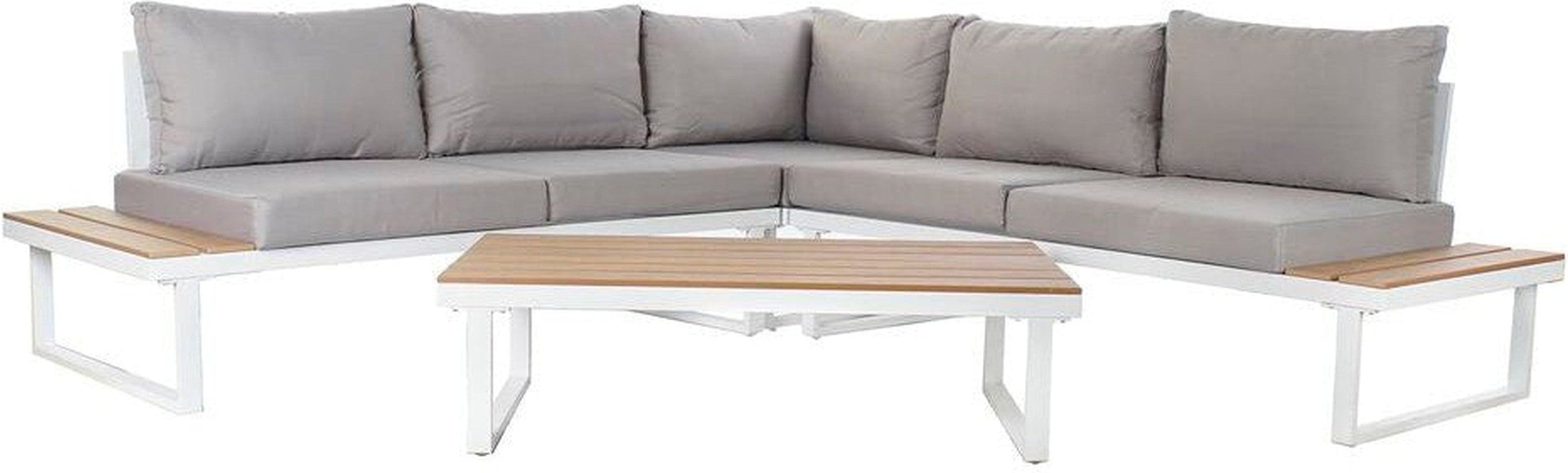 [product_category]-Garden sofa DKD Home Decor Grey Resin Steel 231 x 219 x 74 cm 231 x-Bigbuy-S3033414-1