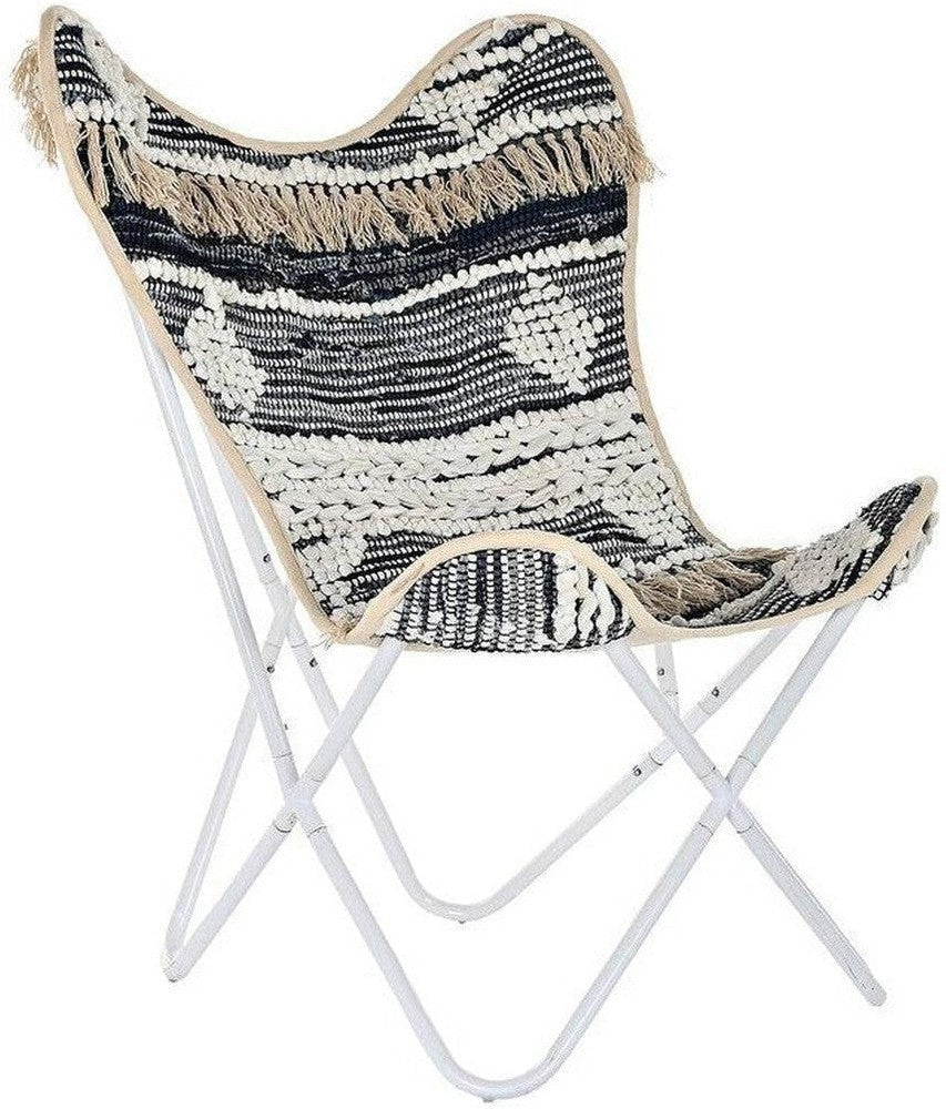 [product_category]-Garden sofa DKD Home Decor White Black Iron 74 x 65 x 90 cm-Bigbuy-S3032024-1