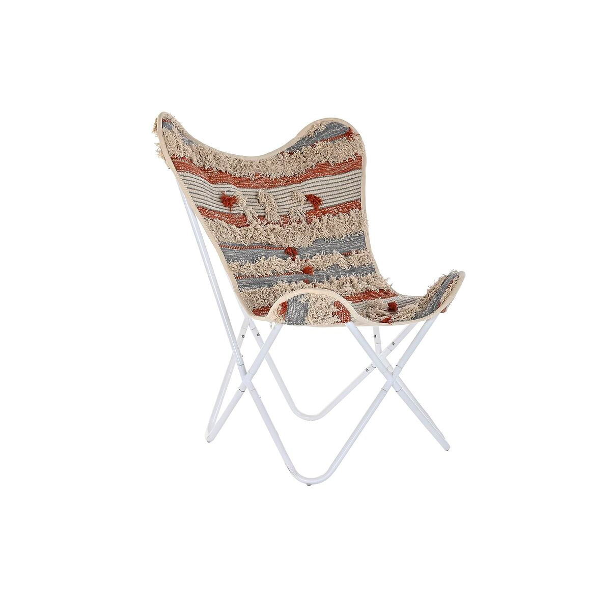 [product_category]-Garden sofa DKD Home Decor White Orange Iron 74 x 65 x 90 cm-Bigbuy-S3032039-2