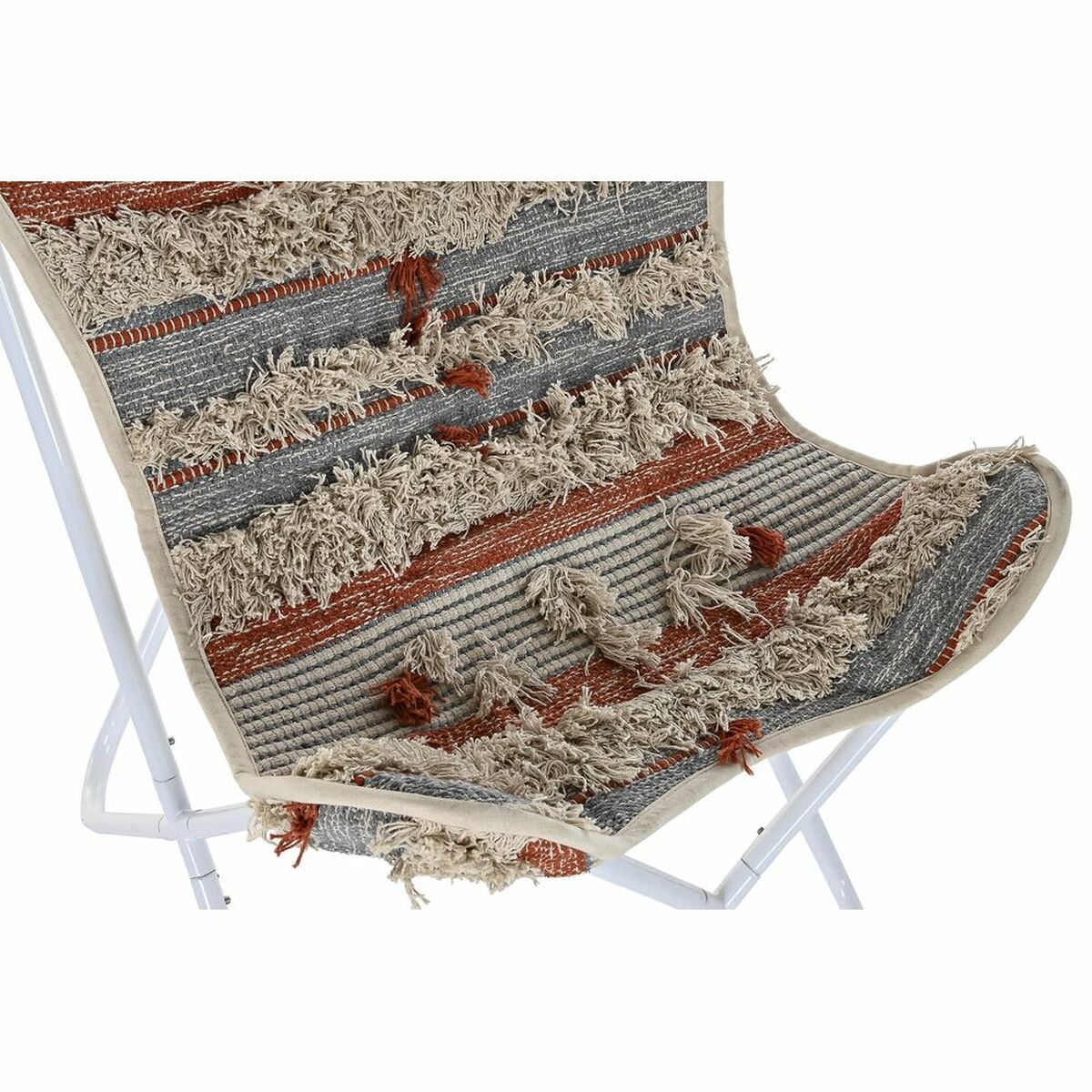 [product_category]-Garden sofa DKD Home Decor White Orange Iron 74 x 65 x 90 cm-Bigbuy-S3032039-3