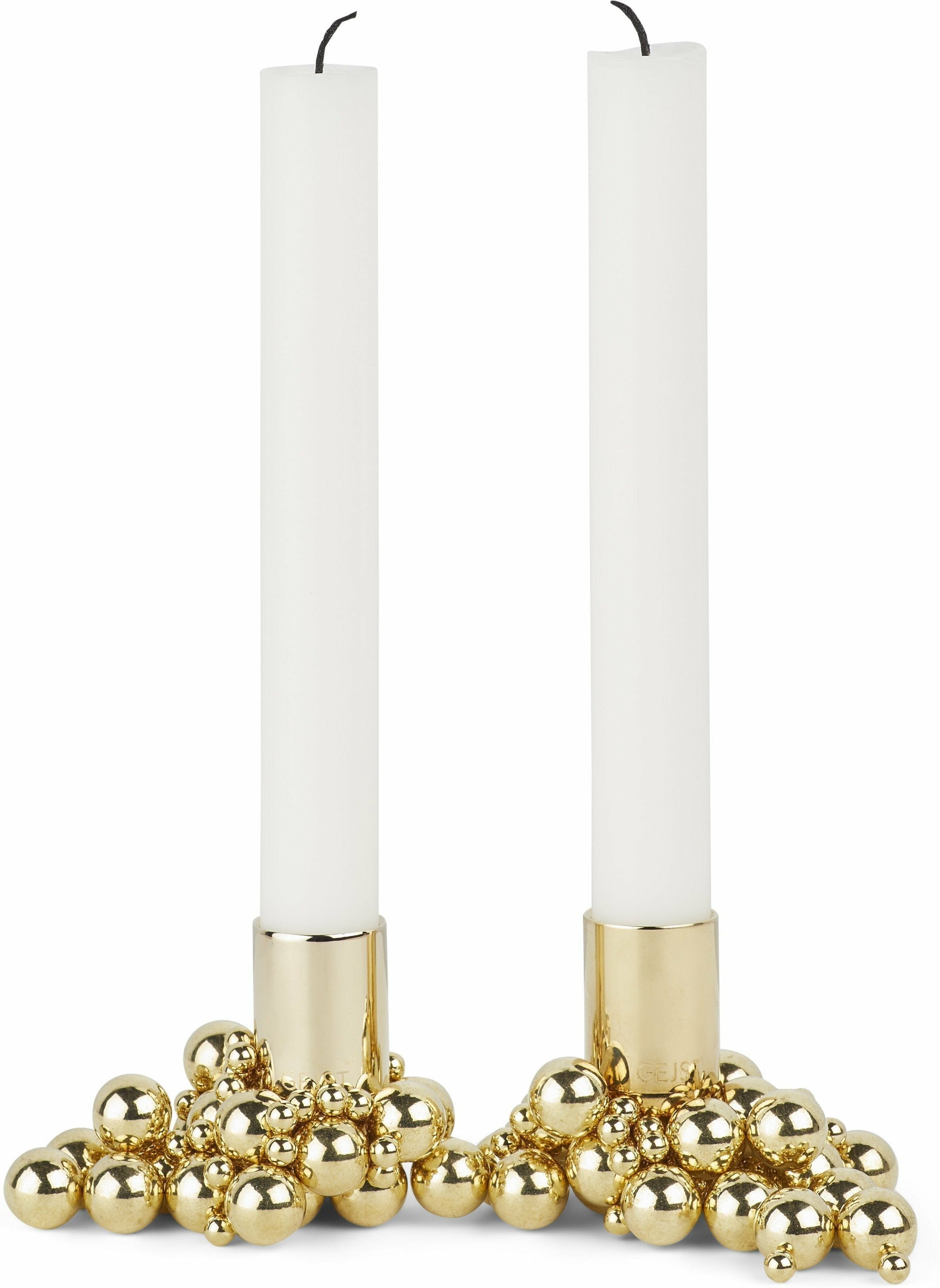 Gejst Molekyl Candle Holder Brass 2pcs, 3,3 cm