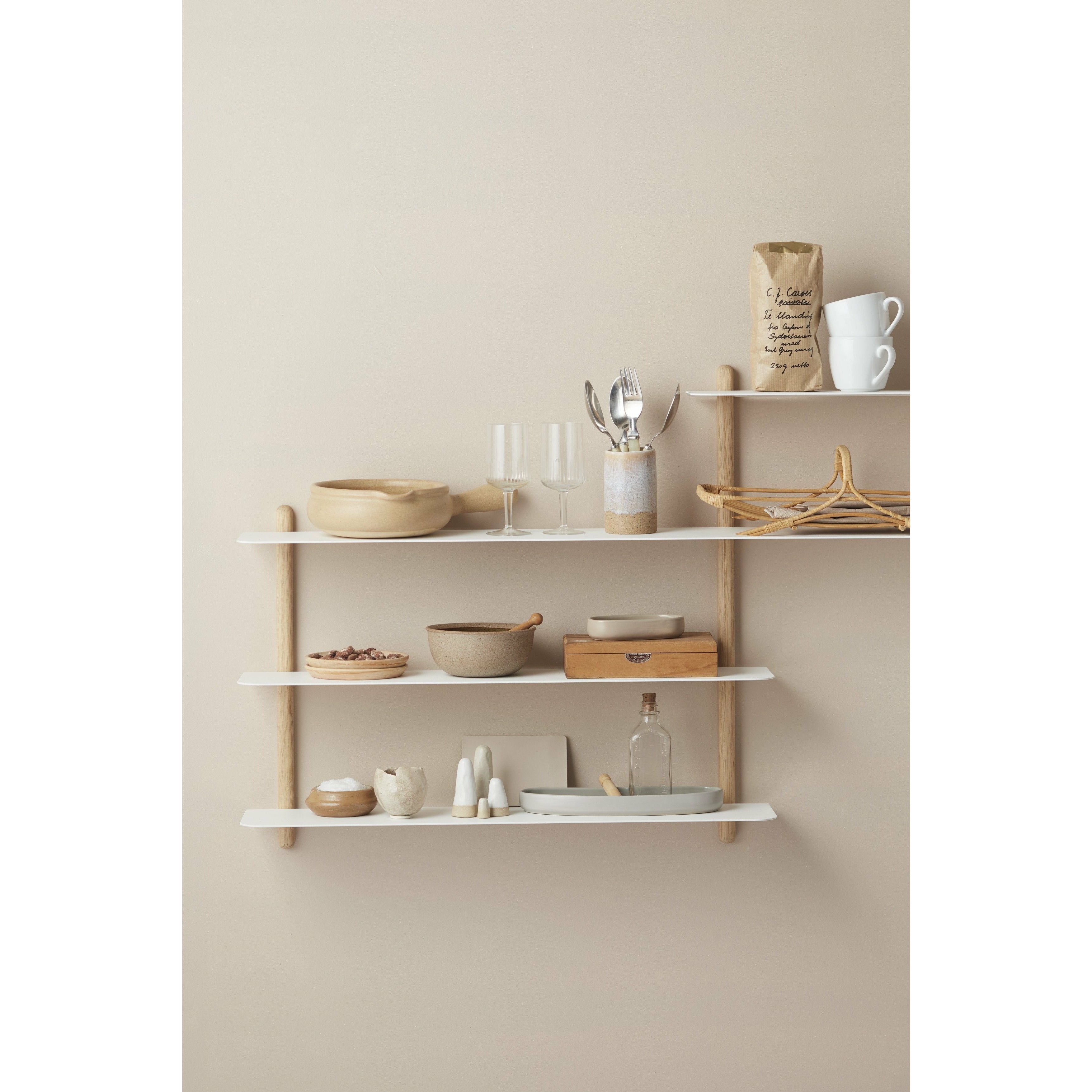 Gejst Nivo Shelf B Light Oak / White, 59cm