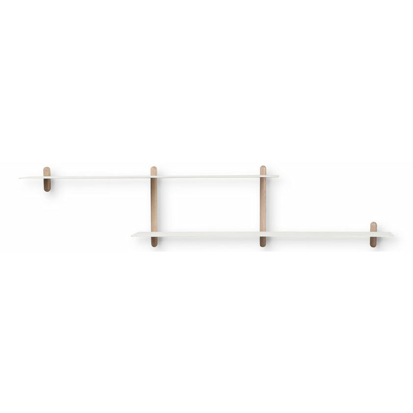 Gejst Nivo Shelf H, Light Oak/White