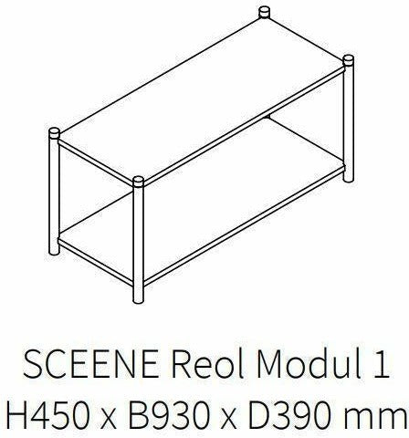 Gejst Sceene Reol Modul 1, Light Oak