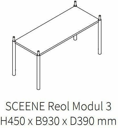 Gejst Sceene Reol Modul 3, chêne léger